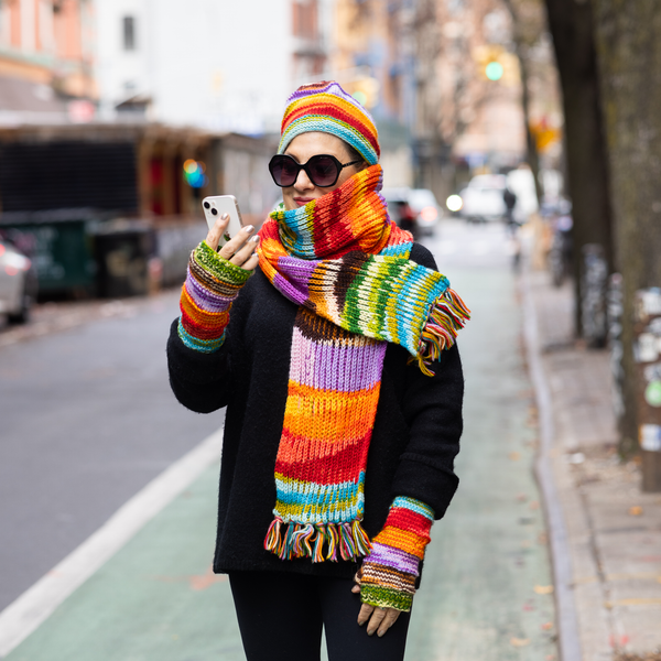 Rainbow Wool Scarf – Mondiale Lifestyle