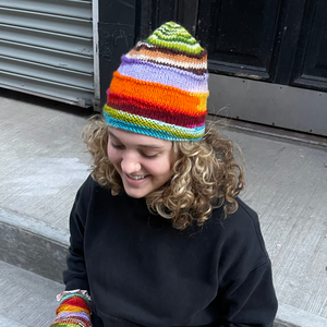 Winter Rainbow Hat