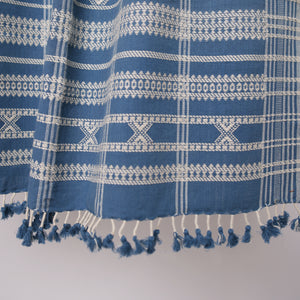 Woven Border Throw with Tassels