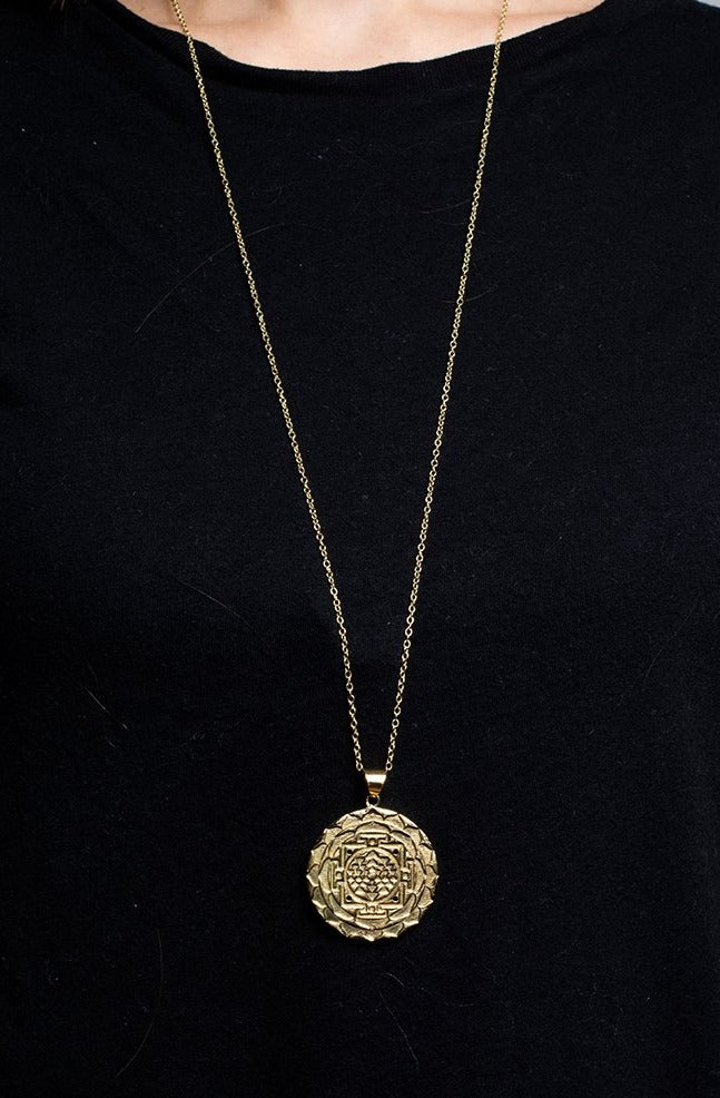 Sri Yantra Medallion Necklace