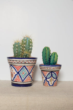 southwest plant pots Hand Painted Moroccan Wall Planter – Mondiale Lifestyle